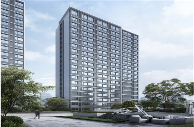 杭州市首座近零能耗住宅建筑临安人生就是博宸锦学府主体结顶
